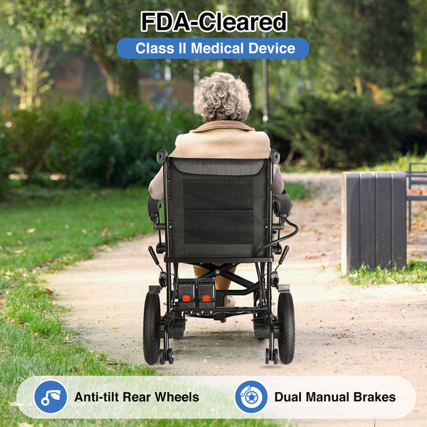 Zurcheel SLB30 Ultra-Lightweight Folding Electric Wheelchair (Airline Approved & Travel Ready)