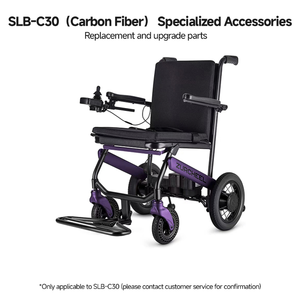 Genuine Replacement Parts Collection for Zurcheel SLB-C30 Carbon Fiber Wheelchair - Footplates, Cushions, and Anti-Tippers