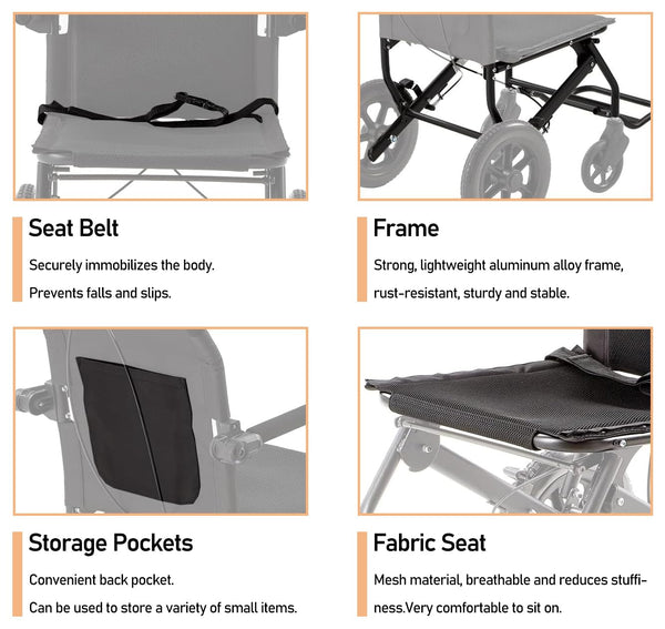 Zurcheel E10 Lightweight Folding Wheelchair