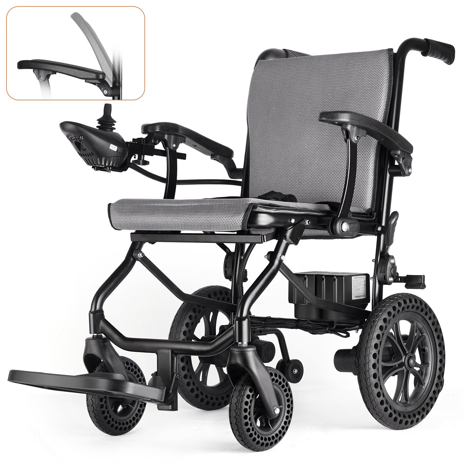 Zurcheel SLB30 Ultra-Lightweight Folding Electric Wheelchair (Airline Approved & Travel Ready)