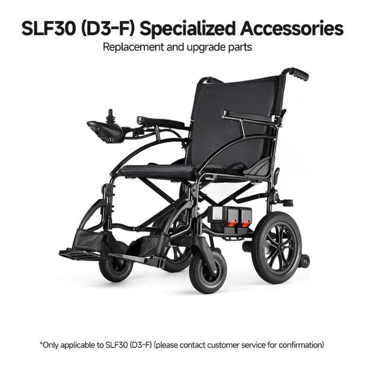 Genuine Replacement Parts Collection for Zurcheel SLF30 and SLF20 (D3-F / D2-F) Wheelchairs - Armrests, Footrests, and Attendant Controllers